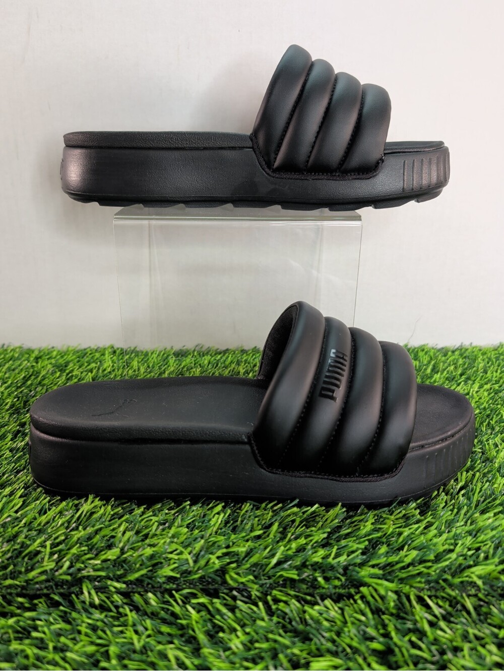 PUMA Karmen Slide Puffy Platform  Womens Black Casual Sandals US Size 8